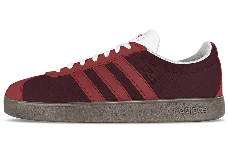 Кроссовки adidas neo Vl Court Skateboarding Shoes Unisex Low-top Gray, темно-красный