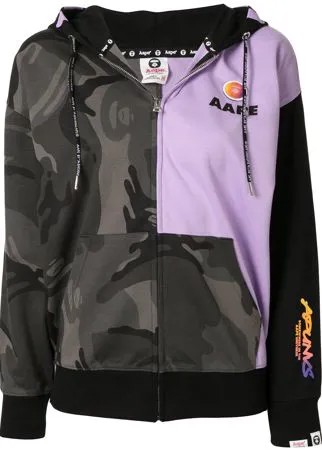 AAPE BY *A BATHING APE® худи на молнии с камуфляжным принтом