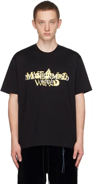 Черная футболка с блестками MASTERMIND WORLD