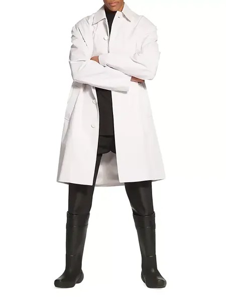 Свободное пальто Balenciaga, цвет off white