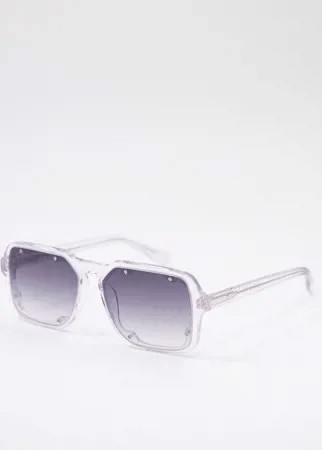Квадратные солнцезащитные очки в стиле унисекс в прозрачной оправе Spitfire Cut Thirteen-Прозрачный