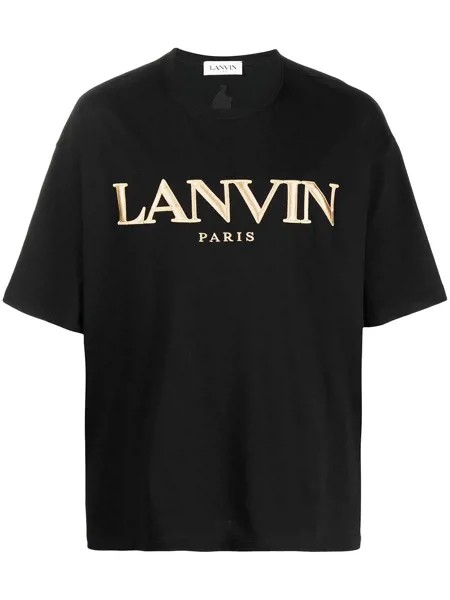 LANVIN футболка с вышитым логотипом