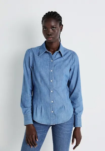 Блузка на пуговицах SLIM WAISTED BLOUSE Wrangler, синие джинсы
