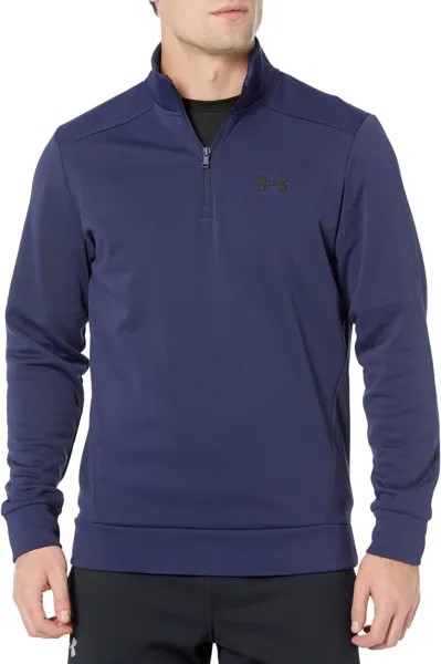 Толстовка Armour Fleece 1/4 Zip Under Armour, цвет Midnight Navy/Black