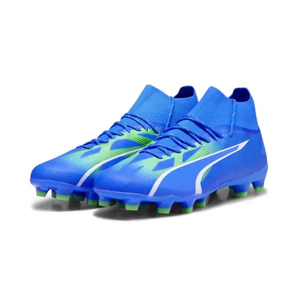 Футбольные бутсы ULTRA PRO FG/AG мужские PUMA Ultra Blue White Pro Green