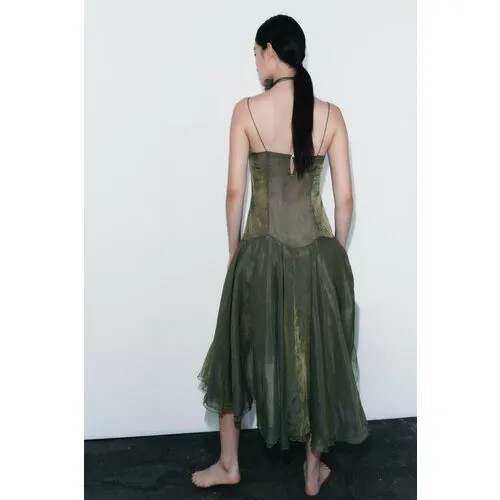 Сарафан Zara, размер XL, зеленый