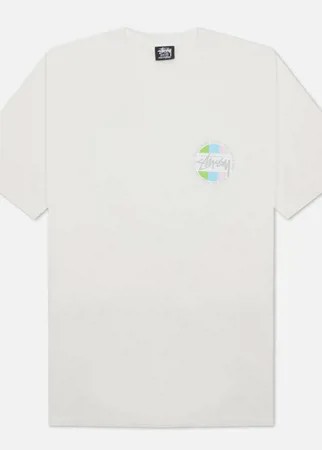 Мужская футболка Stussy Classic Dot Pigment Dyed, цвет белый, размер XS