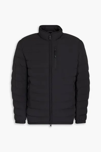 Стеганый пуховик из ракушки WOOLRICH, черный