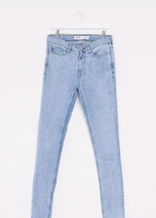 Выбеленные синие супероблегающие джинсы Burton Menswear Big & Tall-Синий