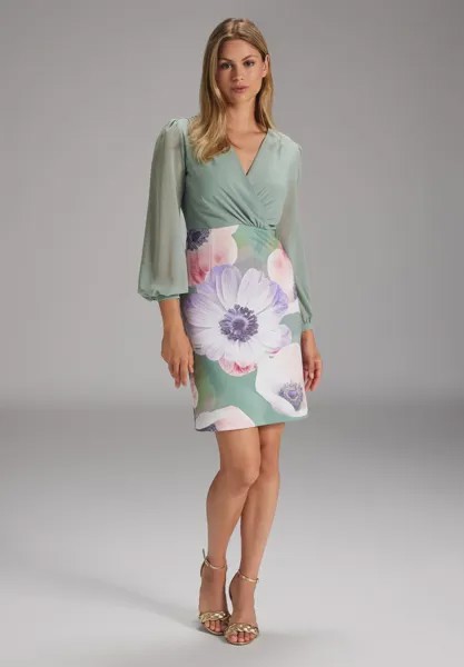Повседневное платье BEDRUCKTES MIT Swing, цвет light green multi