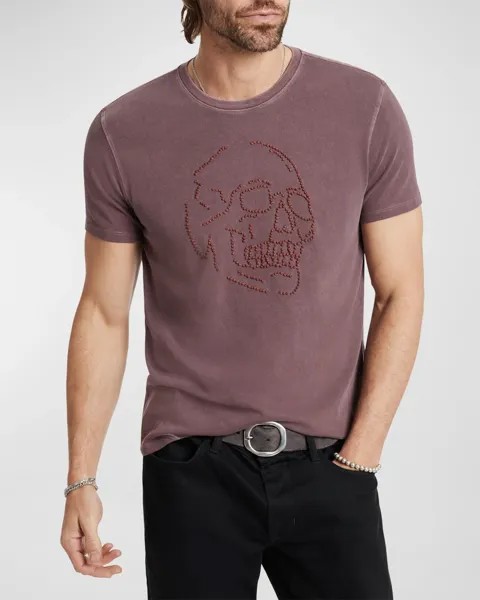 Мужская футболка с узлом и черепом John Varvatos, цвет Mauvewood