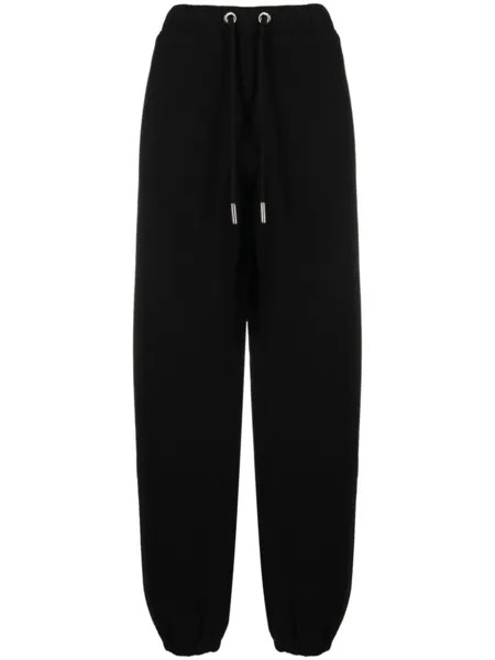 Moncler спортивные брюки с нашивкой-логотипом, черный