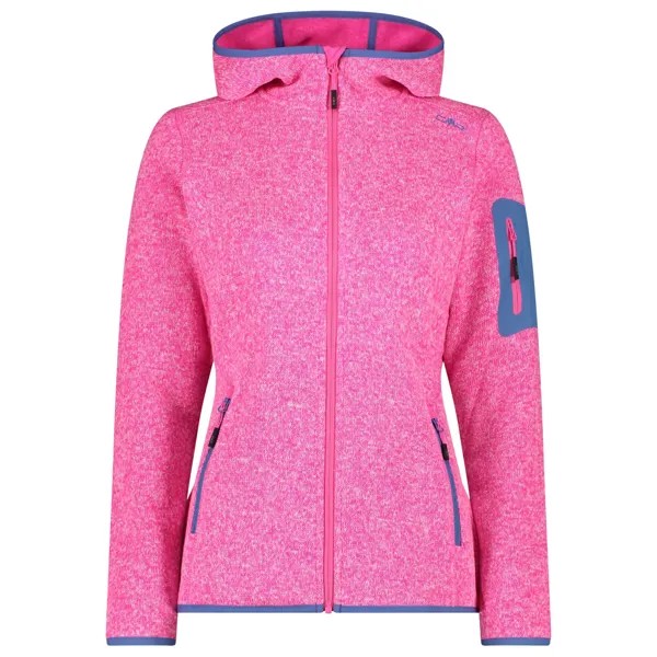 Флисовая жилетка Cmp Women's Fix Hood Jacquard Knitted 3H19826, цвет Fuxia/Provenza