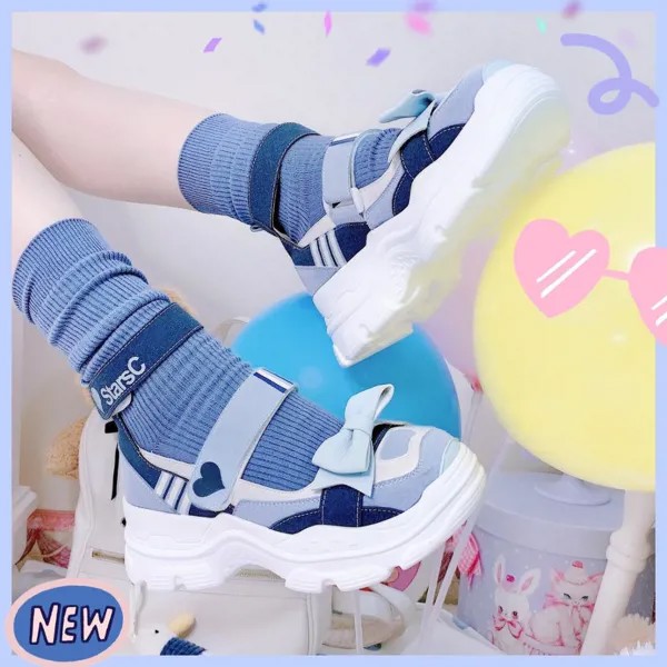 Туфли в стиле Лолиты; Повседневная Японская спортивная обувь принцессы на толстой подошве в студенческом стиле; Обувь kawaii обувь для косплея; loli; Женская обувь