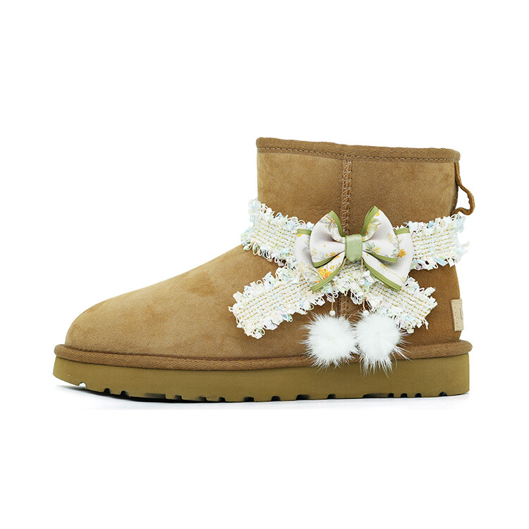 CLASSIC MINI Зимние ботинки женские каштановые Ugg