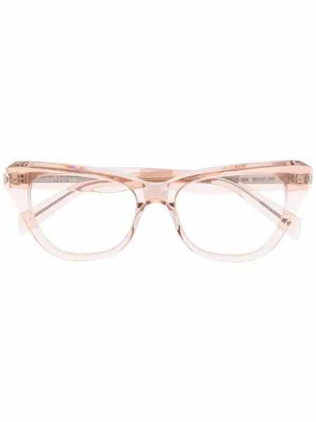 Saint Laurent Eyewear очки в прозрачной оправе 'кошачий глаз'