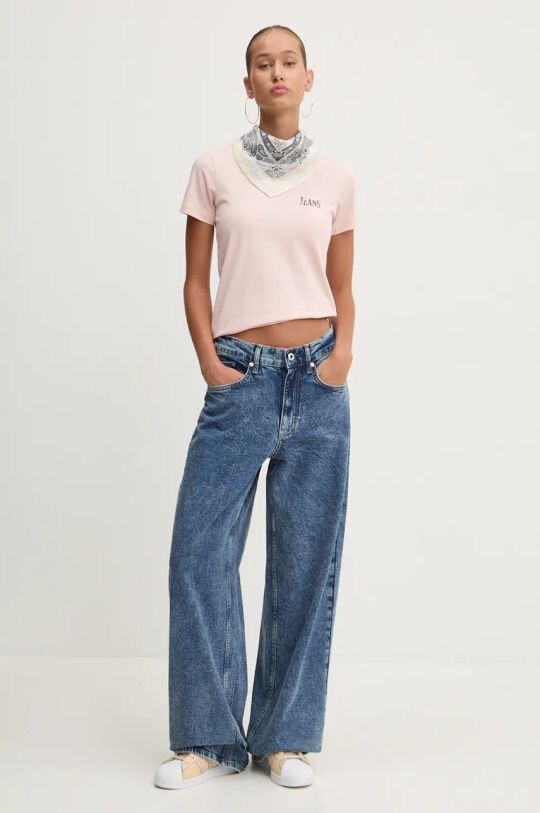 Футболка Guess Jeans, розовый