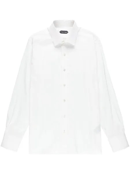 TOM FORD long-sleeve button-up shirt, белый