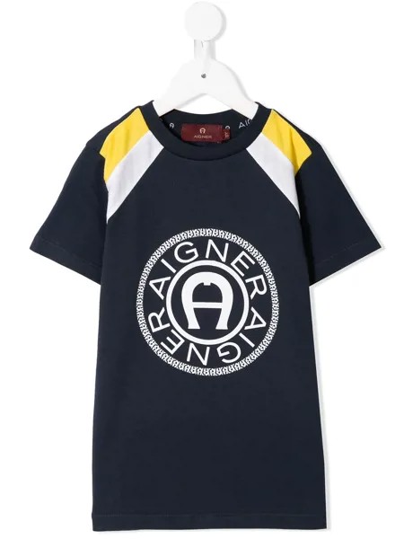 Aigner Kids футболка с короткими рукавами и логотипом