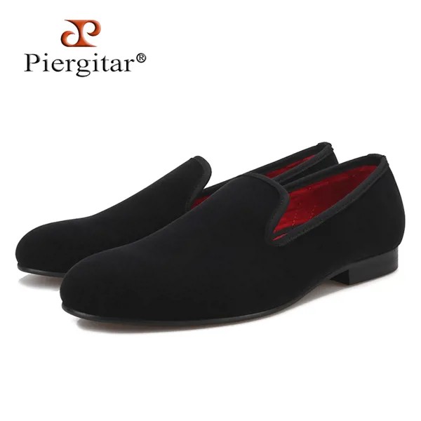 Мужские повседневные Мокасины Piergitar, однотонные хлопковые туфли в британском стиле, мужские туфли на плоской подошве, размера плюс