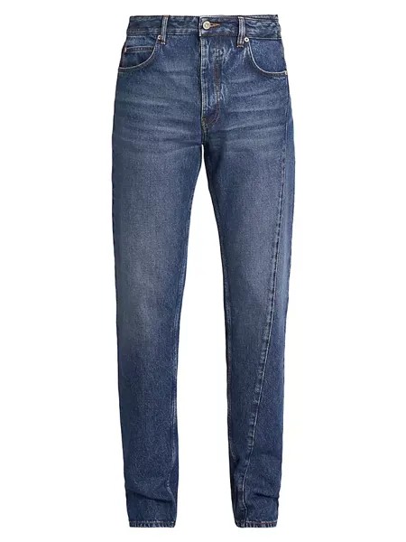 Асимметричные джинсы с пятью карманами Loewe, цвет washed denim