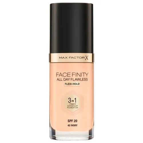 Max Factor Тональный крем Facefinity All Day Flawless 3-in-1, 30 мл, оттенок: 42 Ivory