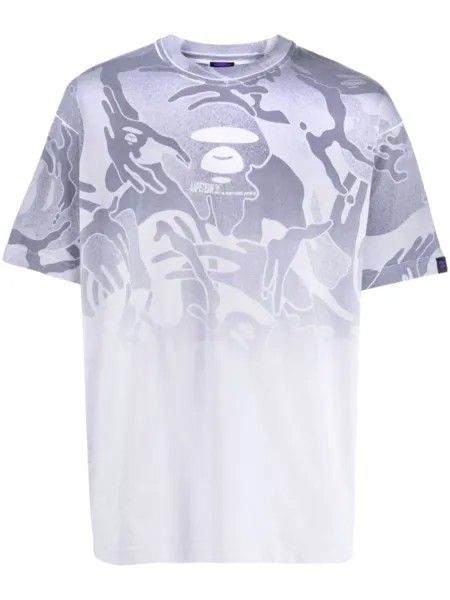 Футболка с эффектом градиента AAPE BY *A BATHING APE, фиолетовый
