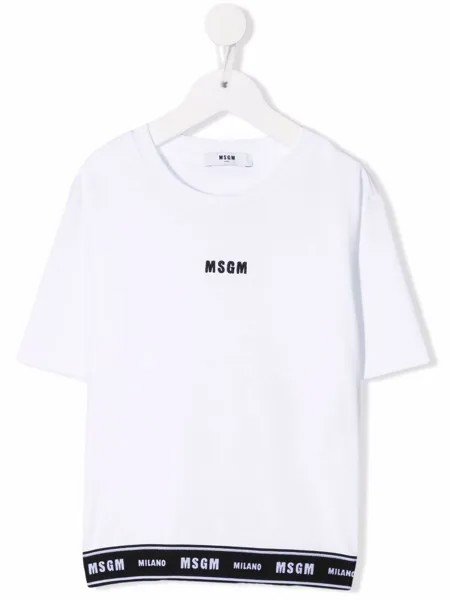 MSGM Kids футболка с логотипом