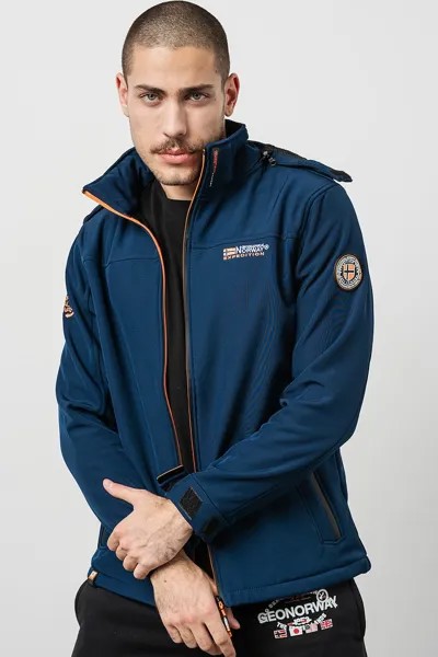 Куртка Takeni с капюшоном и завязками по краю Geographical Norway, индиго