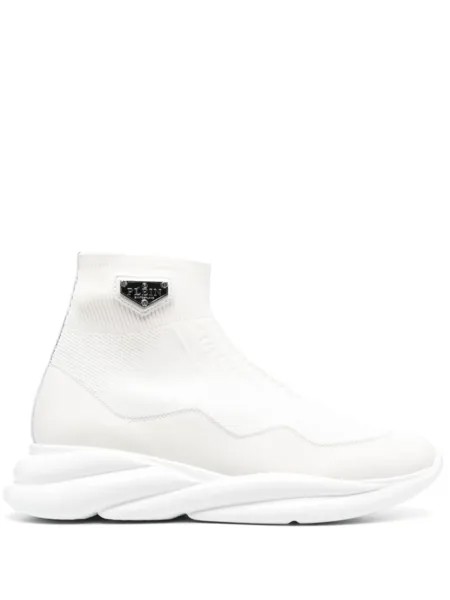 Philipp Plein кроссовки-носки Skywalker Runner, белый