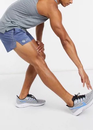 Синие шорты длиной 5 дюймов Nike Running Flex Stride-Голубой