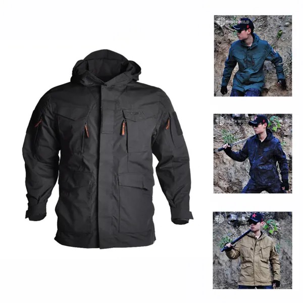 Мужская камуфляжная охотничья одежда, тактическая куртка, уличные спортивные военные зимние ветрозащитные куртки, пальто для походов и кем...
