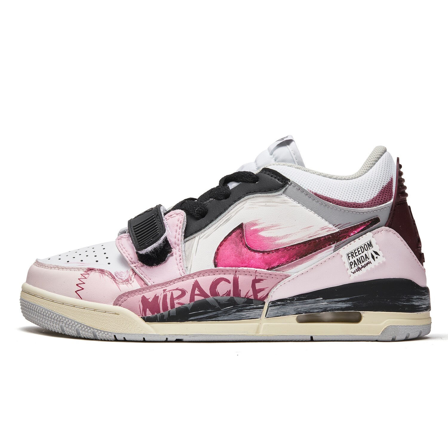 Кроссовки Jordan Legacy 312 Vintage Basketball Shoes Men Low-top Black/pink, черный/розовый