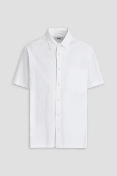 Рубашка Adam из хлопковой парусины Nanushka, белый