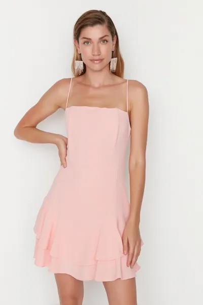 Вечернее платье на косточках Trendyol, розовый