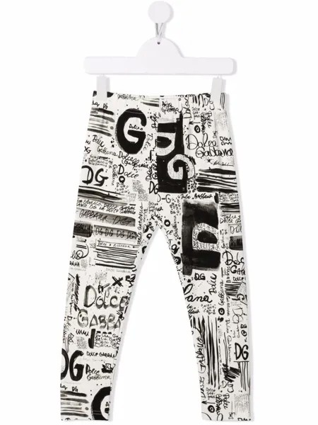 Dolce & Gabbana Kids легинсы с логотипом