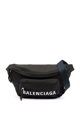 Balenciaga поясная сумка Wheel с вышитым логотипом