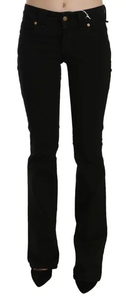 GALLIANO Джинсы Черные узкие джинсовые повседневные брюки с заниженной талией W26 Рекомендуемая розничная цена 400 долларов США