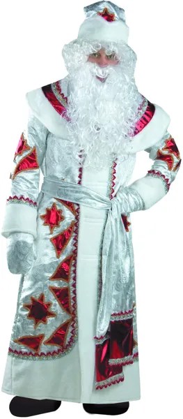 Костюм карнавальный мужской Дед Мороз Batik 161 красный; серебристый 54-56 RU