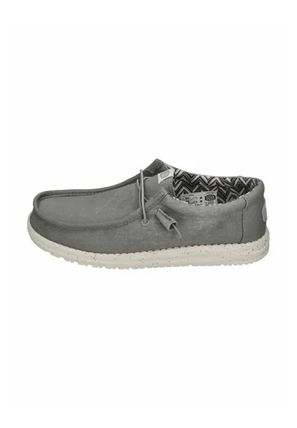 Спортивные туфли на шнуровке WALLY Hey Dude, цвет light grey