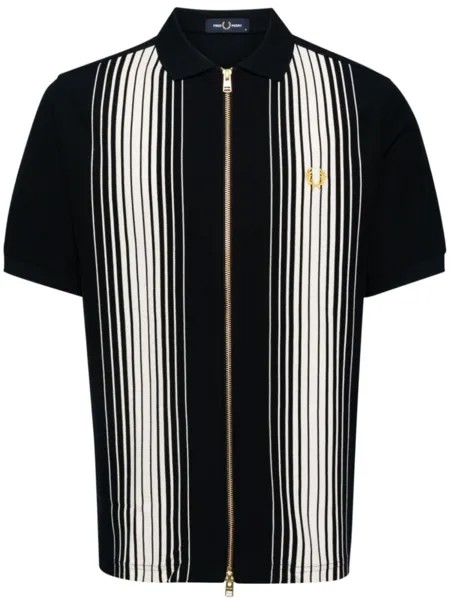 Fred Perry рубашка поло в полоску с эффектом омбре, синий