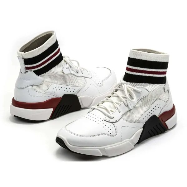 Мужские высокие белые кожаные кроссовки Mark Nason Block Varsity повседневные кроссовки