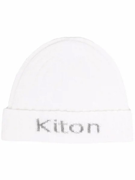 Kiton кашемировая шапка бини с вышитым логотипом