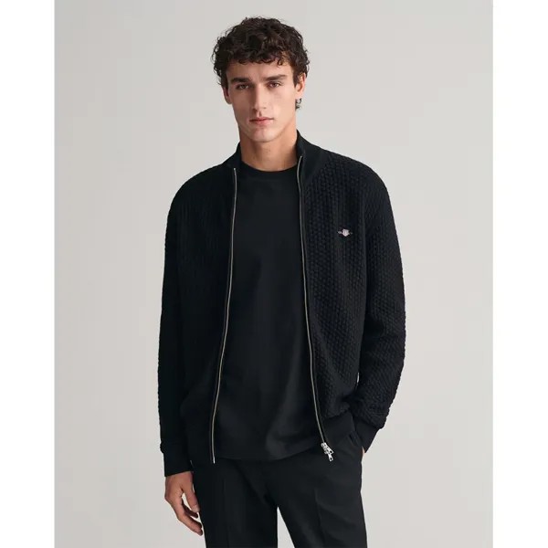 Свитер Gant 8030173 Full Zip, черный