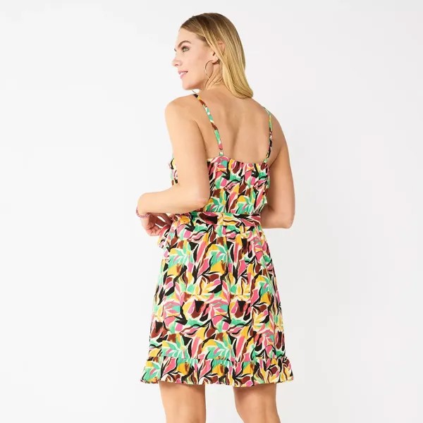 Женское платье с развевающимся подолом и завязкой на талии Nine West Crosshatch Nine West
