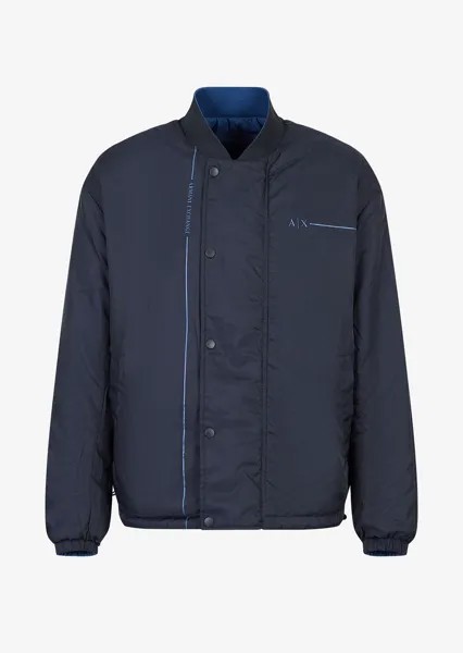 Бомбер из переработанной технической ткани Armani Exchange, синий