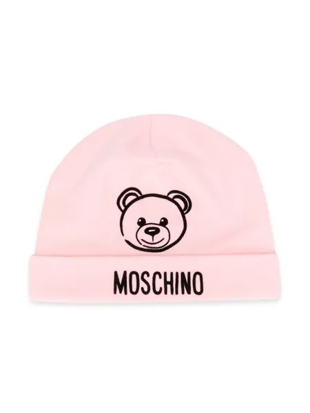 Moschino Kids трикотажная шапка с логотипом