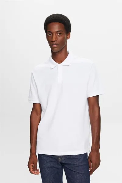 Футболка с воротником Esprit, белый
