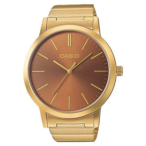 Наручные часы CASIO Collection LTP-E118G-5A, коричневый, золотой
