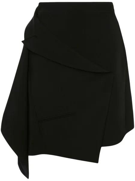 Alexander McQueen юбка асимметричного кроя, черный